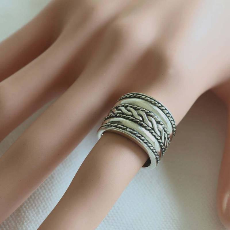 Zigarrenband Ring Für Frauen Aus Sterling Silber 925 Boho Style von sixga