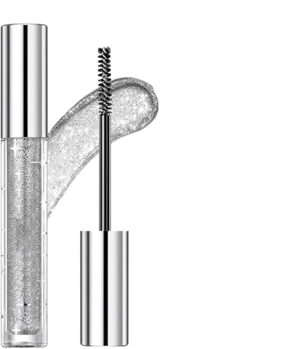 Diamant-Glitzer-Mascara, wasserfeste, lang anhaltende, funkelnde Diamant-Mascara – lang anhaltender Schwung, funkelnder Glanz – Für Wimpern, Partys und Hochzeiten von sjfscqr