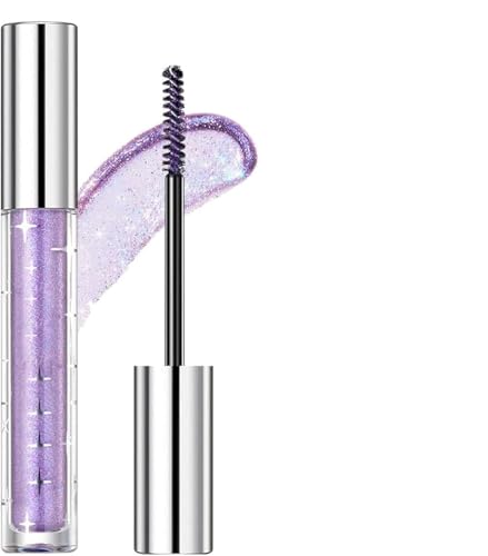 Diamant-Glitzer-Mascara, wasserfeste, lang anhaltende, funkelnde Diamant-Mascara – lang anhaltender Schwung, funkelnder Glanz – Für Wimpern, Partys und Hochzeiten von sjfscqr