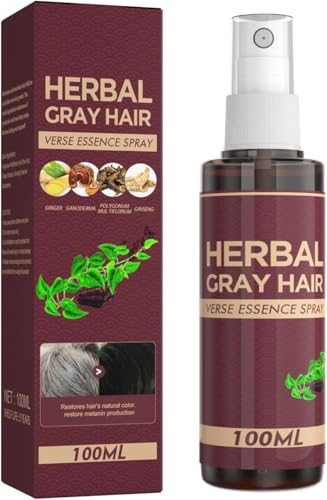 Kräuter-Grau-Haar-Umkehr-Spray, natürliche Haarverdunkelungs-Spülung & Farbauffrischungs-Spray, pflegende Kopfhautpflege für Männer & Frauen, stärkend Kräuter-Grau-Haar-Umkehr-Spray, natürliche Haarverdunkelungs-Spülung & Farbauffrischungs-Spray, pflegende Kopfhautpflege für Männer & Frauen, stärkend von sjfscqr