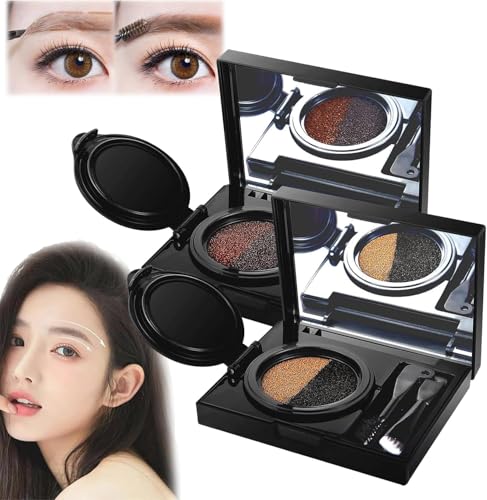 Neuer 2-in-1-Multifunktionaler Doppel-Eyeliner-Stempel, Multifunktionaler Eyeliner-Stempel, Augenbrauen-Schablonen-Set für Damen von sjfscqr