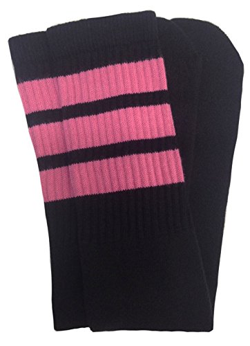 skatersocks 25 Inch Tube Socken Kniestrümpfe oldschool Sportsocken schwarz pink von skatersocks