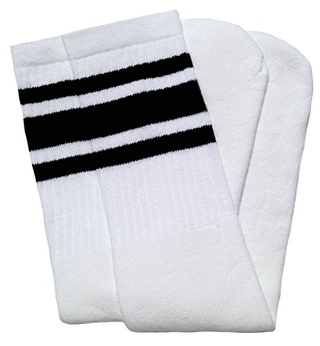 skatersocks 25 Inch Tube Socken Kniestrümpfe retro oldschool Sportsocken weiß schwarz von skatersocks