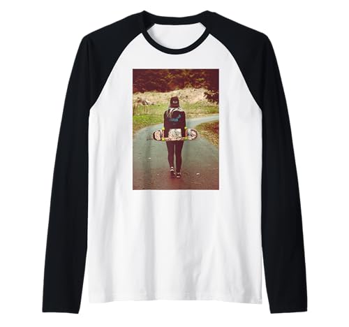 Basic Skaten Skater Girl Raglan Basic Skaten Skater Girl Raglan von skating by valkyrs