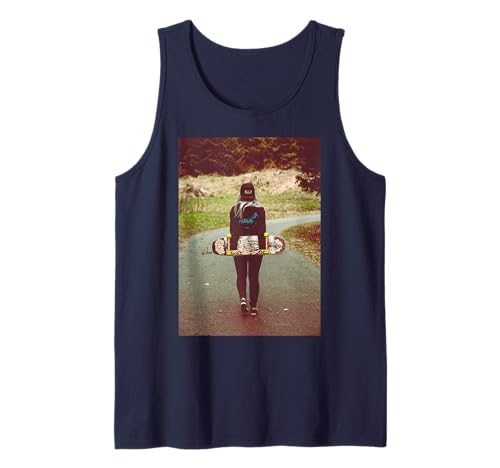 Basic Skaten Skater Girl Tank Top Basic Skaten Skater Girl Tank Top von skating by valkyrs