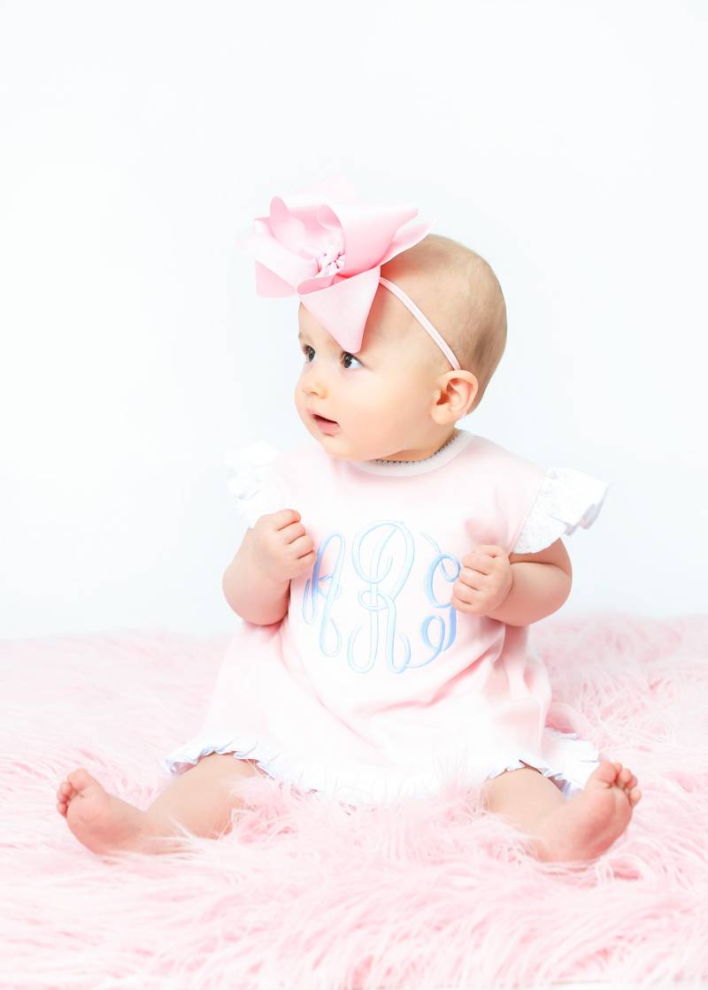 Baby-Mädchen Kleidung, Monogrammed Pumphose Set, Nach Hause Kommen Outfit, Personalisierte Mädchen Sommerkleidung, Rüschen von skcreationss