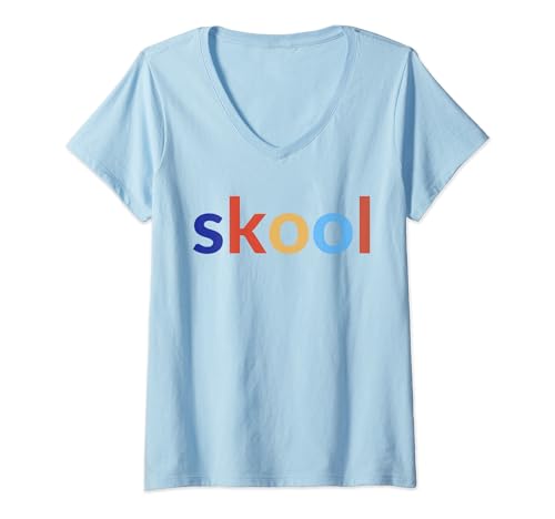 Damen skool T-Shirt mit V-Ausschnitt Damen skool T-Shirt mit V-Ausschnitt von skool