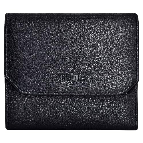 skyle Weiche Leder Frauen Brieftaschen, RFID geschützte kleine Telefon Brieftasche, Abend Clutch Taschen für Frauen, Ultra Starke Nähte Damen Geldbörse Organizer, Schwarz, Standard von skyle