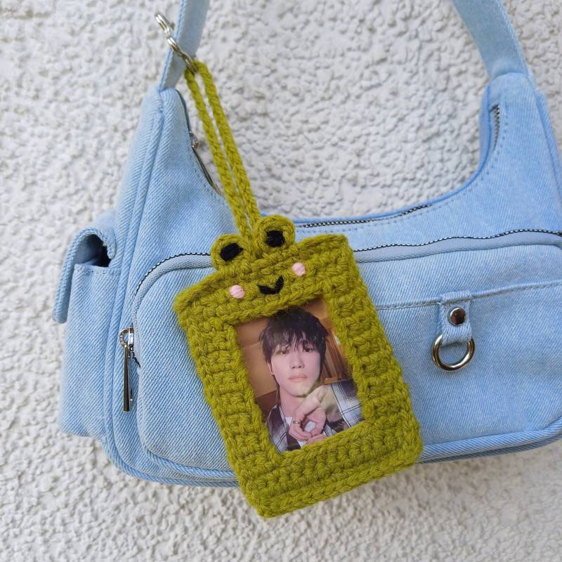Kpop Crochet Pc Halter Fotokarte Siebzehn Frosch Handmade Keychain The8 Froggy von skzoosaurus