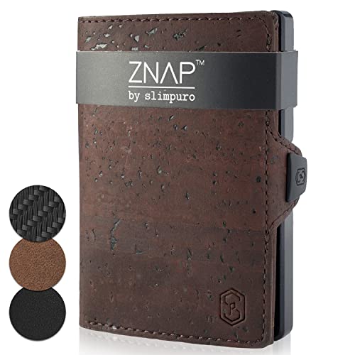 ZNAP® Slim Wallet Kreditkartenetui | Geldbörse Herren | Kartenhalter Geldbeutel Herren | Kartenetui Herren Geldbeutel | Herren Portemonnaie mit RFID Schutz | 8 Karten | Caramel von slimpuro