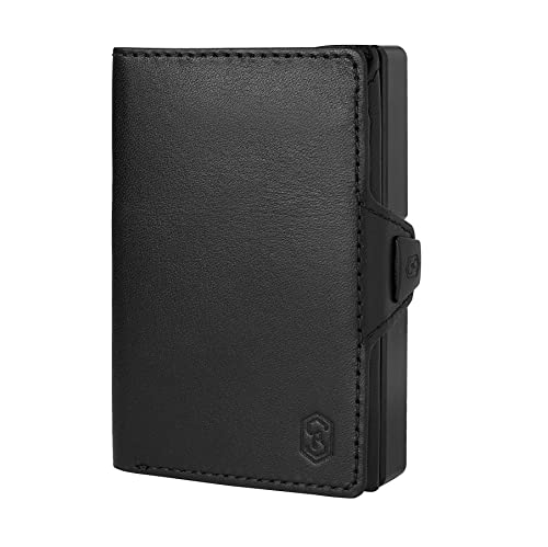 ZNAP® Slim Wallet Kreditkartenetui Geldbörse Herren Kartenhalter Geldbeutel Herren Kartenetui Herren Geldbeutel Herren Portemonnaie mit RFID Schutz | 8 Karten| Schwarz von slimpuro