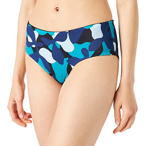 sloggi shore Damen Flower Horn Mid Waist Bikini-Unterteile, Blue - Dark Combination, M von Sloggi