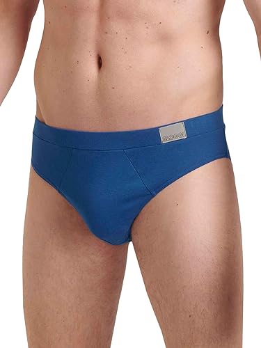 sloggi men Herren GO Natural Brief C2P Midi, Blue-Dark Combination, L (2er Pack) von sloggi men