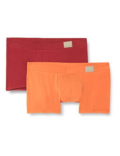 sloggi men Herren GO Natural C2P Hipster, Orange-Dark Combination, S (2er Pack) von sloggi men