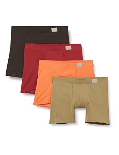 sloggi men Herren GO Natural C4P Short, Brown-Dark Combination, L (4er Pack) von sloggi men