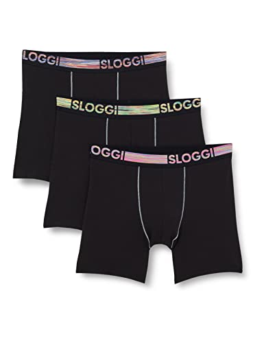 sloggi men Herren GO ABC Natural H Short 6P Boxershorts, Black, S von Sloggi