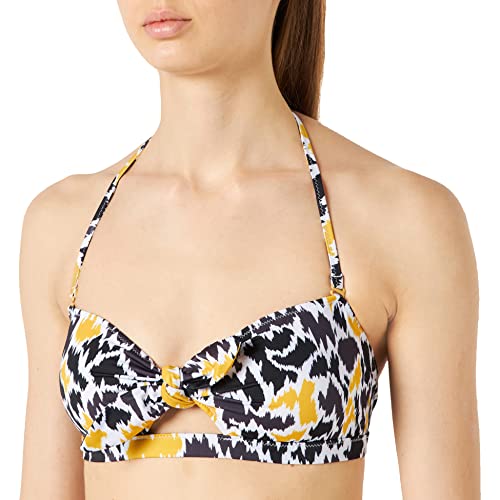 sloggi shore Damen Fancy Guppy Bandeau Bikini Oberteil, Brown - Dark Combination, M von Sloggi