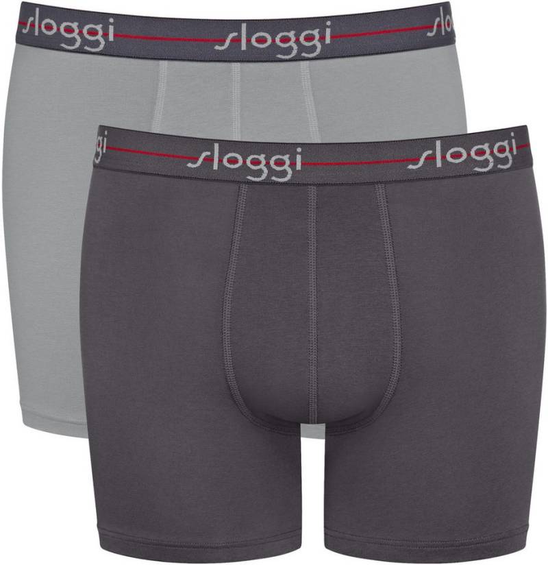 sloggi Boxershorts Men Start (2er Pack) elastischer Bund mit Logo, ohne Eingriff von sloggi