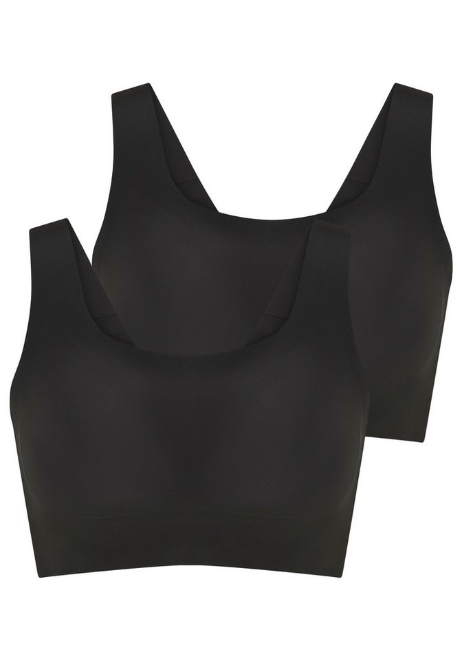 sloggi Bustier ZERO Feel 2.0 (2er Pack) nahtlos, herausnehmbare Pads, Microfaser, dehnbar von sloggi