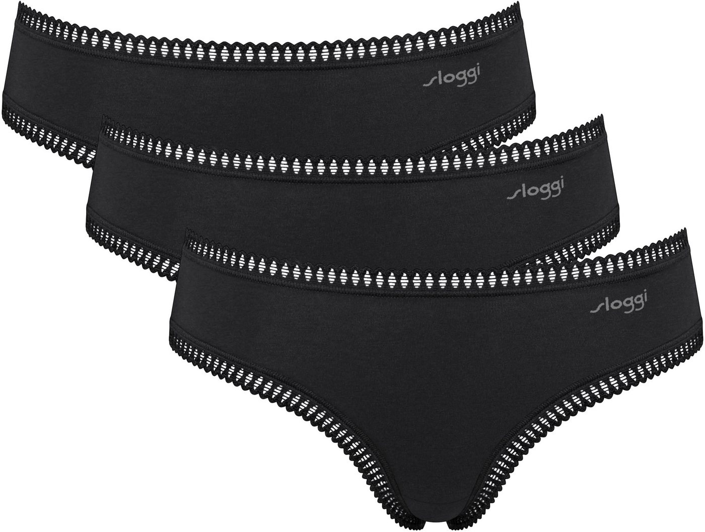 sloggi Hipster GO Crush (3er Pack) Spitze, elastisch, weich, Multipack, Baumwollmix von sloggi