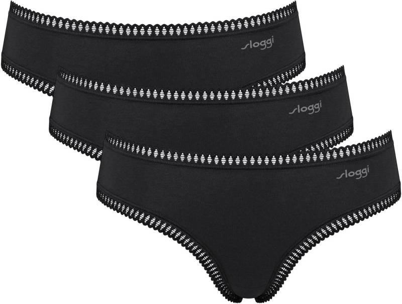 sloggi Hipster GO Crush (3er Pack) Spitze, elastisch, weich, Multipack, Baumwollmix von sloggi