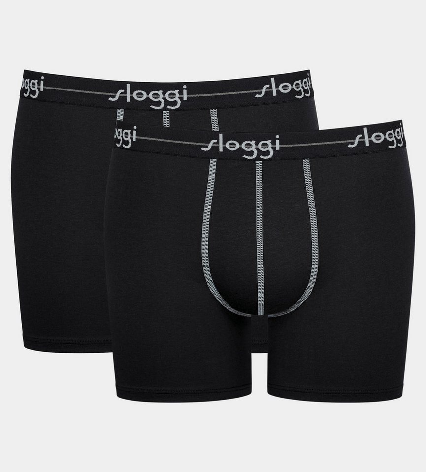 sloggi Langer Boxer men Start Short (2er Pack) moderne bequeme Basics, ohne Eingriff, weiches Taillenband von sloggi