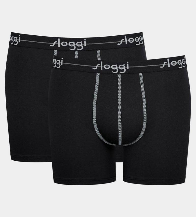 sloggi Langer Boxer men Start Short (2er Pack) moderne bequeme Basics, ohne Eingriff, weiches Taillenband von sloggi