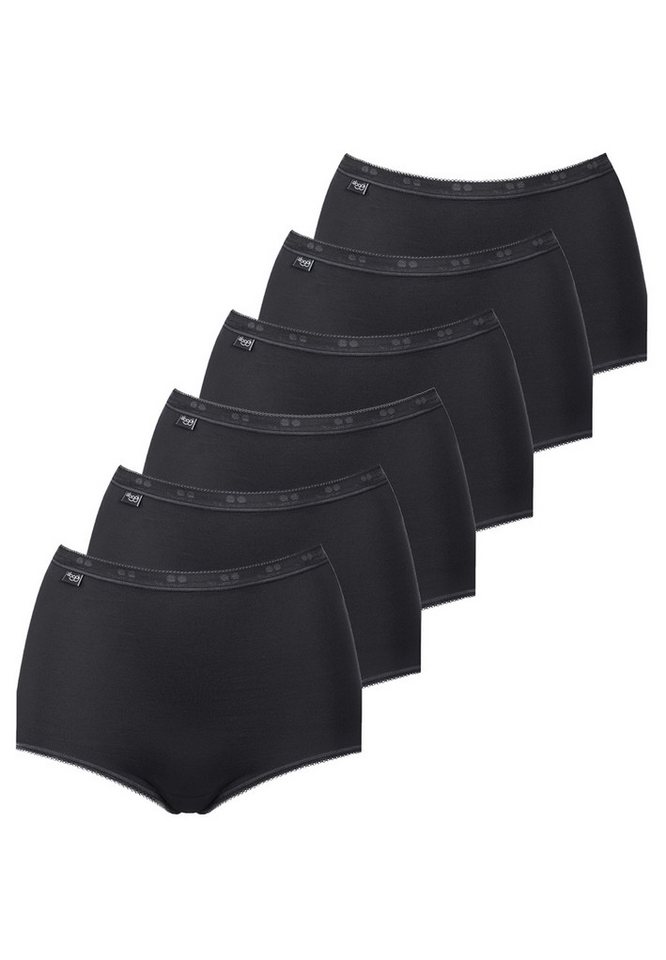 sloggi Maxislip 6er Pack Basic + (Spar-Set, 6-St) Maxi Slip - Baumwolle - Wärmend - Perfekter Sitz, Mit feinen Details von sloggi