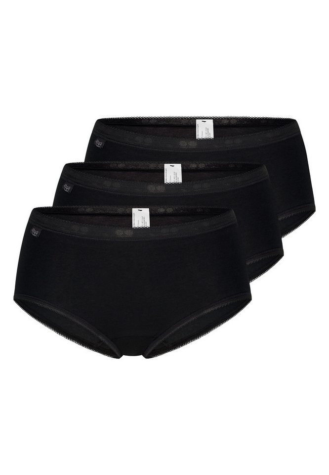 sloggi Midislip 3er Pack Basic + (Spar-Set) Midi Slip - Baumwolle - Wärmend - Perfekter Sitz, Mit feinen Details von sloggi