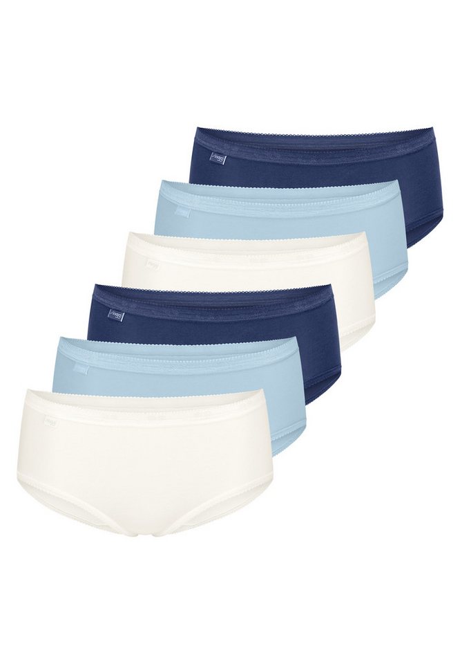 sloggi Midislip 6er Pack Basic+ (Spar-Set, 6-St) Midi Slip - Baumwolle - Atmungsaktiv - Im praktischen Mehrfachpack von sloggi