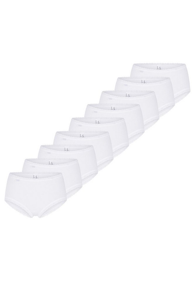 sloggi Midislip 9er Pack 24/7 Cotton Lace (Spar-Set, 9-St) Midi Slip - Baumwolle - Atmungsaktiv - Perfekter Sitz von sloggi