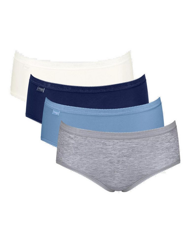 sloggi Midislip Basic+ (4er Vorteilspack) Core-Spun Baumwoll-Qualität von sloggi