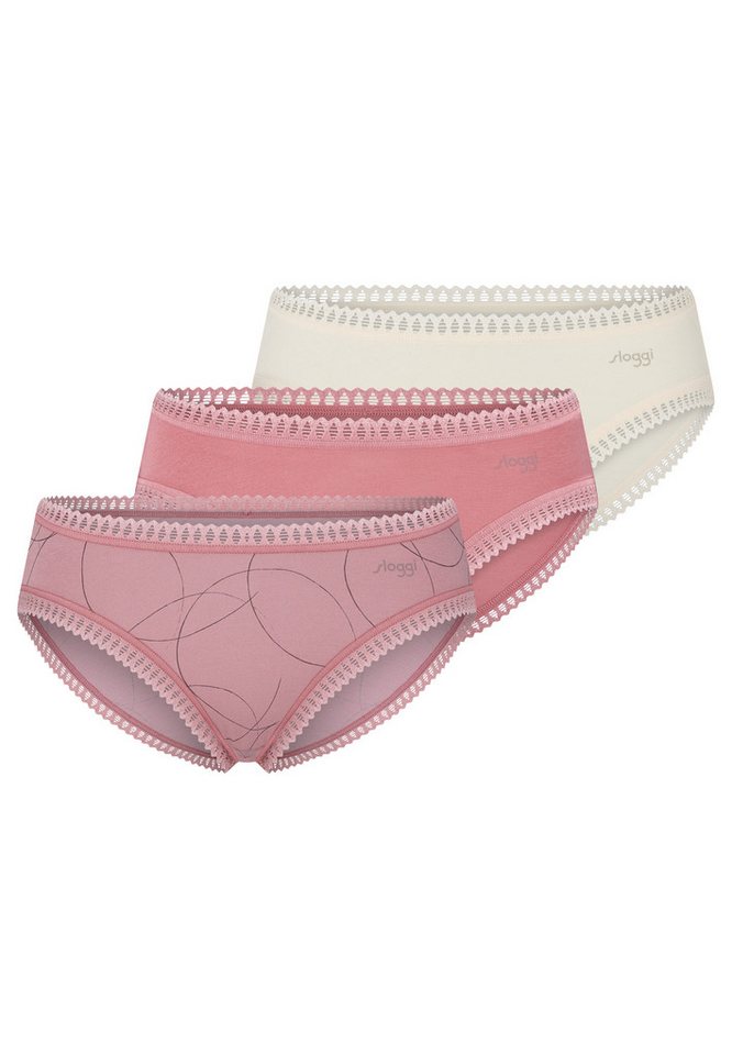 sloggi Minislip 3er Pack GO Crush (Spar-Set, 3-St) Mini Slip - Baumwolle - Atmungsaktiv - Komfortabel und atmungsaktiv von sloggi