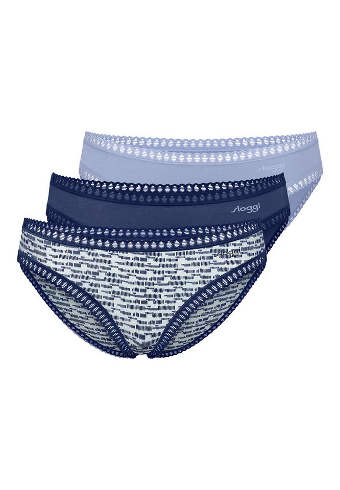 sloggi Minislip 3er Pack GO Crush (Spar-Set, 3-St) Mini Slip - Baumwolle - Atmungsaktiv - Komfortabel und atmungsaktiv von sloggi