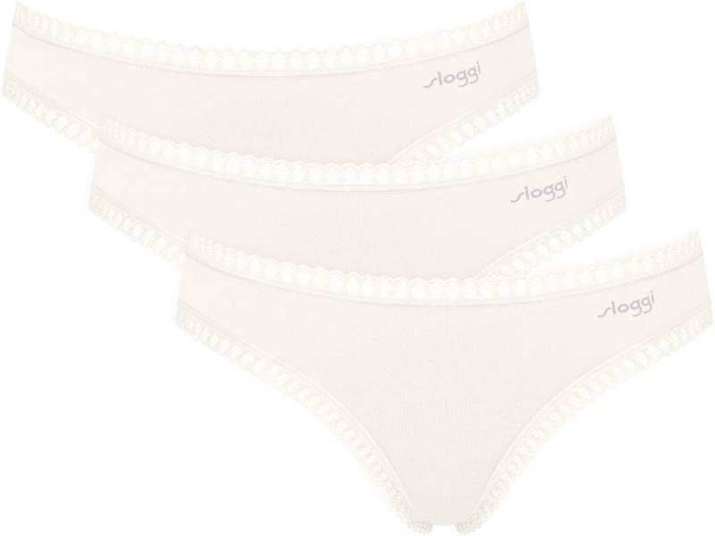 sloggi Minislip GO Crush (3er Pack) dehnbare Spitzendetails, uni, gemustert von sloggi