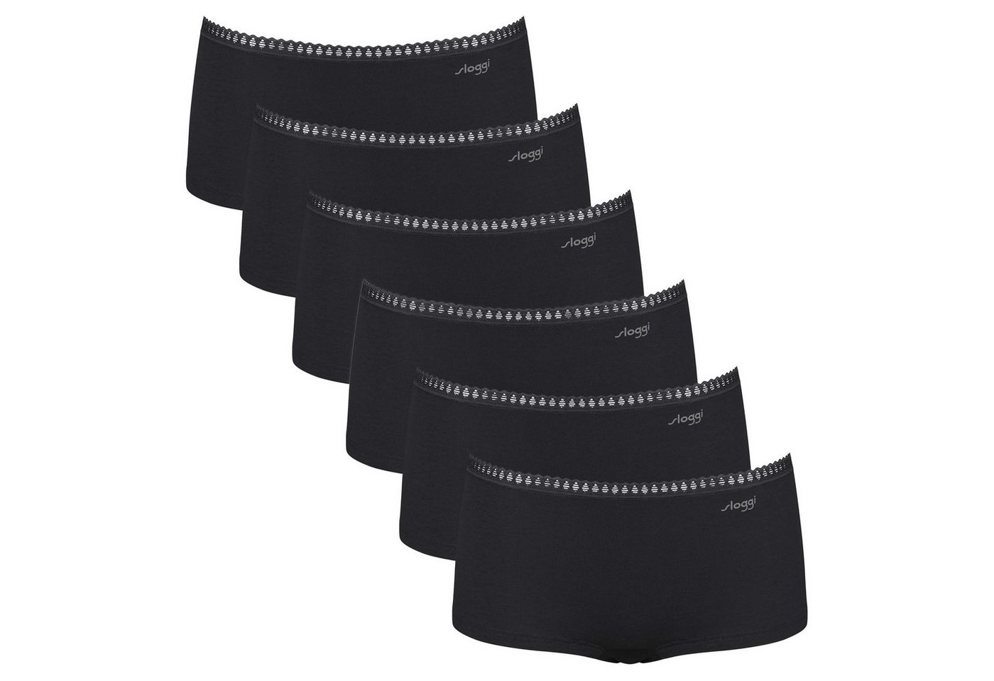 sloggi Panty Damen Panty 6er Pack Baumwolle GO Crush Short C6P (Packung, 6er Pack) von sloggi