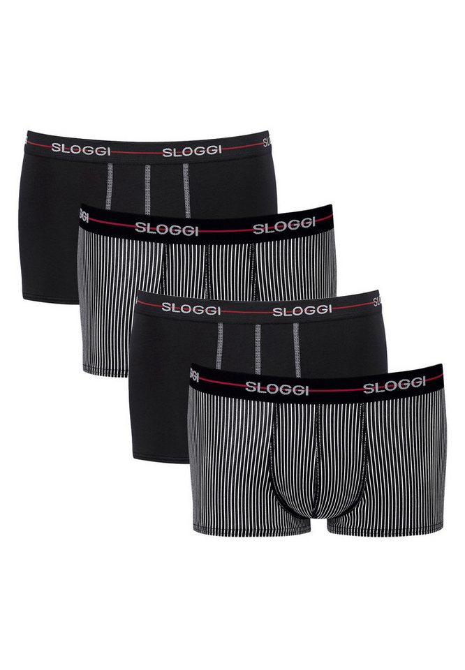 sloggi Retro Boxer 4er Pack Start (Spar-Set, 4-St) Hipster Short / Pant - Baumwolle - ohne Eingriff - Atmungsaktiv von sloggi