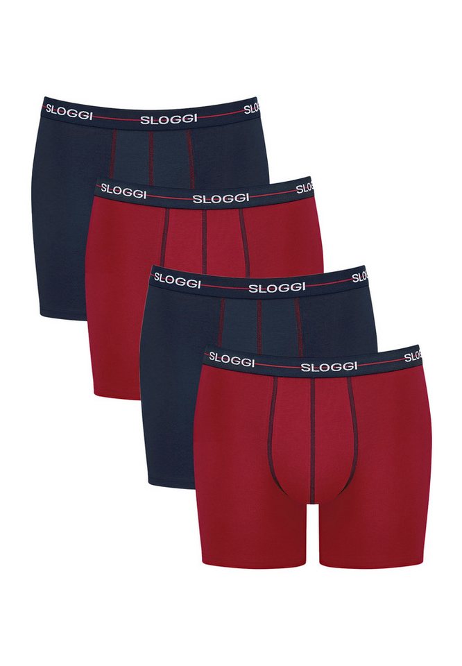 sloggi Retro Boxer 4er Pack Start (Spar-Set, 4-St) Long Short / Pant - Baumwolle - ohne Eingriff - Atmungsaktiv von sloggi