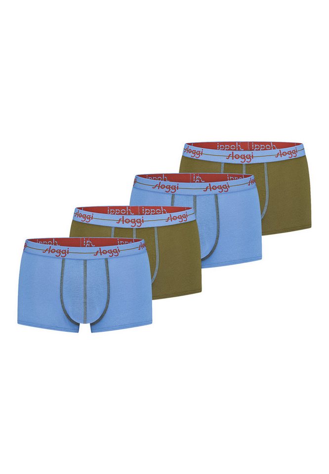 sloggi Retro Boxer 4er Pack men Start (Spar-Set, 4-St) Hipster Short / Pant - Baumwolle - ohne Eingriff - Atmungsaktiv von sloggi