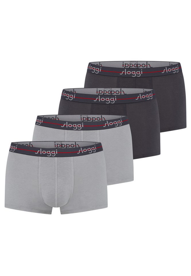 sloggi Retro Boxer 4er Pack men Start (Spar-Set, 4-St) Hipster Short / Pant - Baumwolle - ohne Eingriff - Atmungsaktiv von sloggi