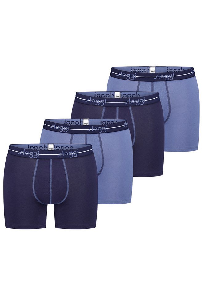 sloggi Retro Boxer 4er Pack men Start (Spar-Set, 4-St) Long Short / Pant - Baumwolle - ohne Eingriff - Atmungsaktiv von sloggi