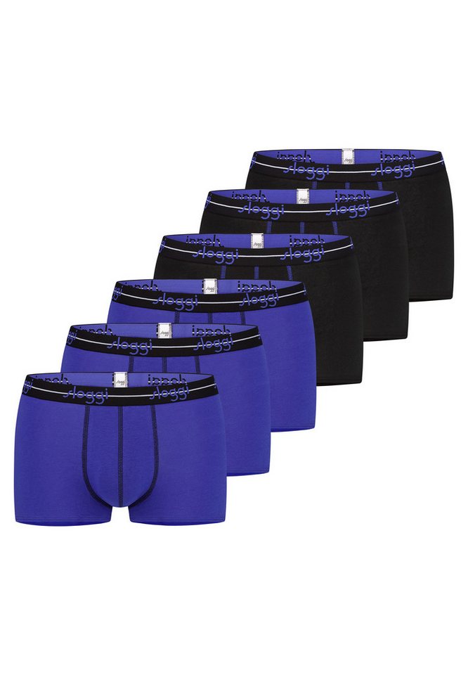 sloggi Retro Boxer 6er Pack Start (Spar-Set, 6-St) Hipster Short / Pant - Baumwolle - ohne Eingriff - Atmungsaktiv von sloggi