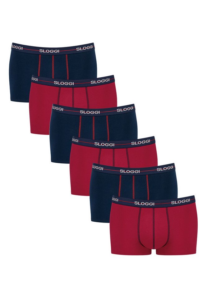 sloggi Retro Boxer 6er Pack Start (Spar-Set, 6-St) Hipster Short / Pant - Baumwolle - ohne Eingriff - Atmungsaktiv von sloggi