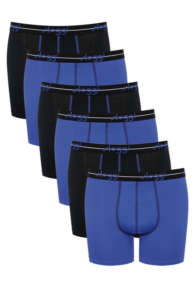 sloggi Retro Boxer 6er Pack Start (Spar-Set, 6-St) Long Short / Pant - Baumwolle - ohne Eingriff - Atmungsaktiv von sloggi