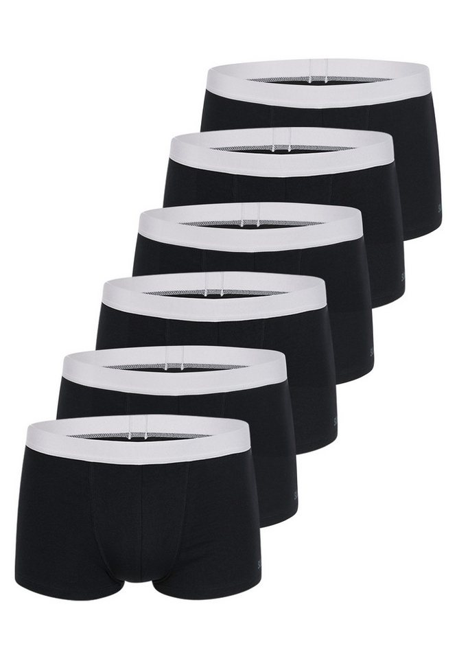 sloggi Retro Boxer 6er Pack men GO ABC 2.0 (Spar-Set, 6-St) Hipster Short / Pant - Baumwolle - ohne Eingriff - Atmungsaktiv von sloggi