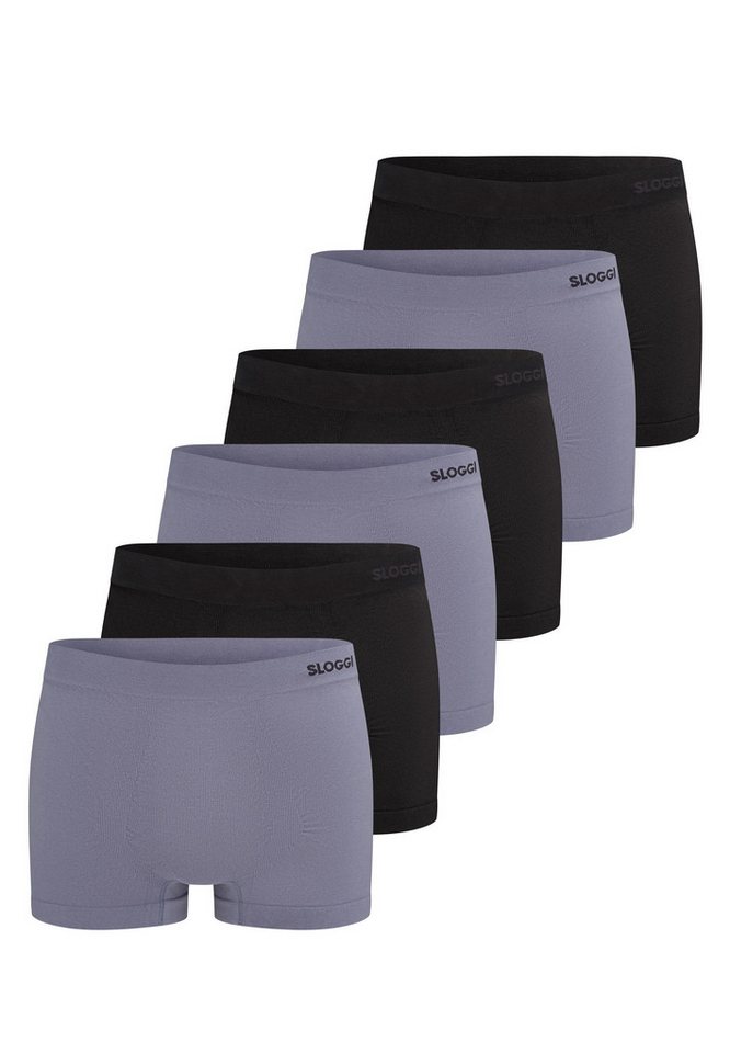 sloggi Retro Boxer 6er Pack men GO Smooth (Spar-Set, 6-St) Hipster Short / Pant - Baumwolle - ohne Eingriff - Atmungsaktiv von sloggi