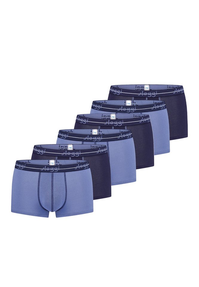 sloggi Retro Boxer 6er Pack men Start (Spar-Set, 6-St) Hipster Short / Pant - Baumwolle - ohne Eingriff - Atmungsaktiv von sloggi