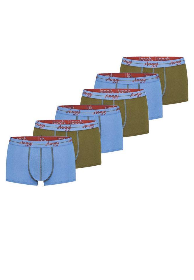 sloggi Retro Boxer 6er Pack men Start (Spar-Set, 6-St) Hipster Short / Pant - Baumwolle - ohne Eingriff - Atmungsaktiv von sloggi