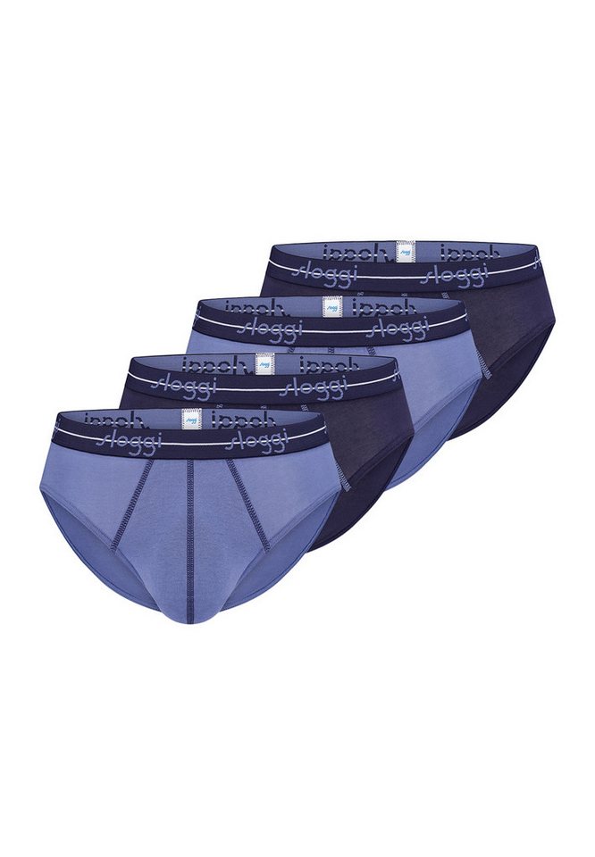 sloggi Slip 4er Pack men Start (Spar-Set, 4-St) Midi Slip / Unterhose - Baumwolle - ohne Eingriff - Atmungsaktiv von sloggi