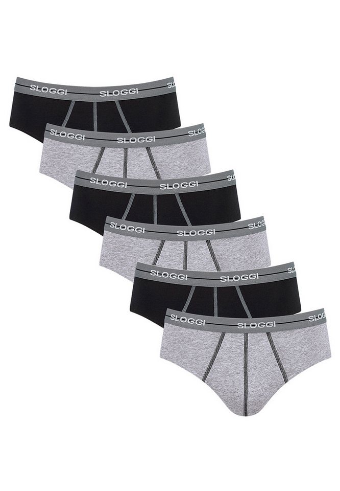 sloggi Slip 6er Pack Start (Spar-Set, 6-St) Midi Slip / Unterhose - Baumwolle - ohne Eingriff von sloggi